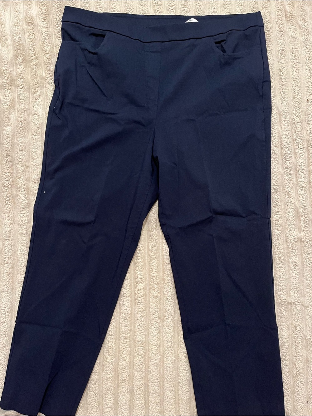 Alfred Dunner Navy Straight Leg Pants